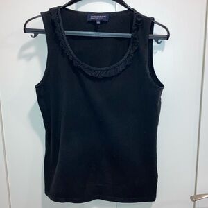 Petite black scoop neck tank. Jones New York.